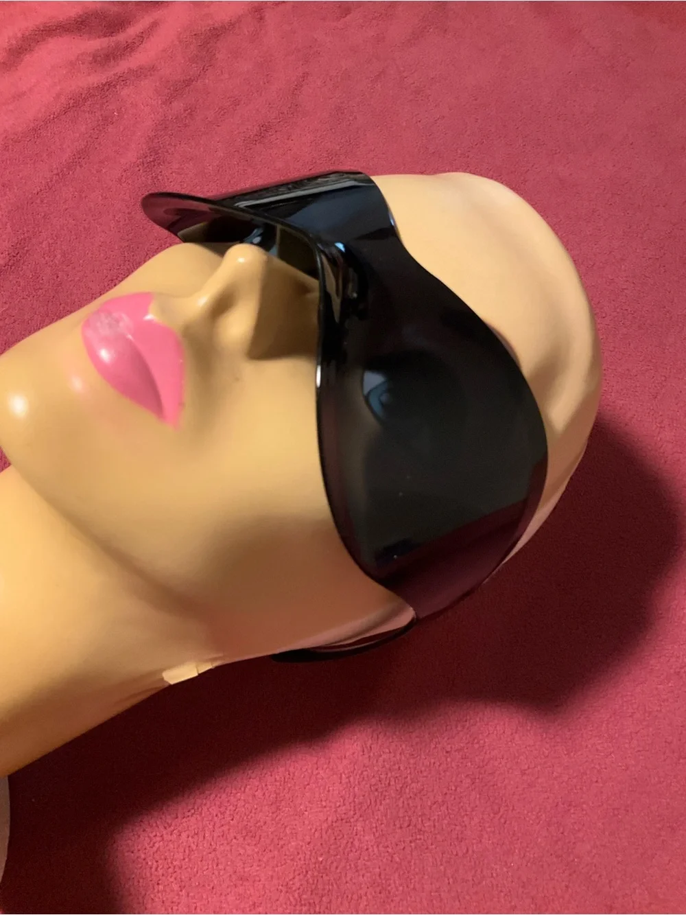 Dolls Kill Black Futuristic Shield Visor Sunglasses